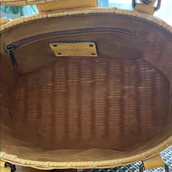 Patricia Nash Spring Boho Yellow Basket Handbag Majadas Bag - Picture 10 of 16
